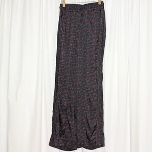 Tucker NYC Camilla Pant Love Letter in Stretch Georgette Silk Trouser Black